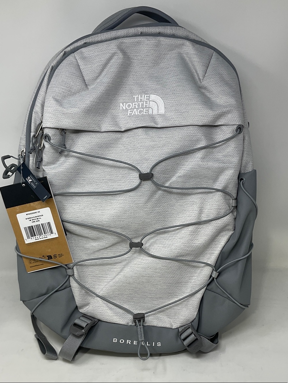The North Face Borealis Backpack - Light Gray and Charcoal